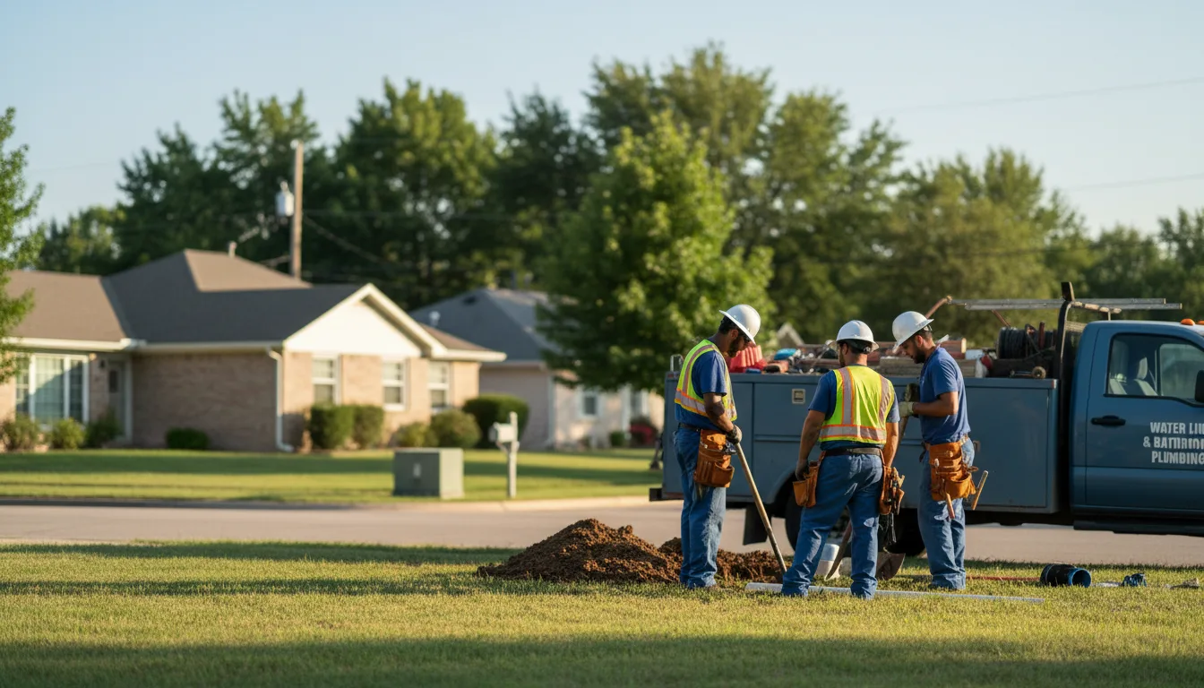 Residential water line and bathroom plumbing service in Blairstown, IA